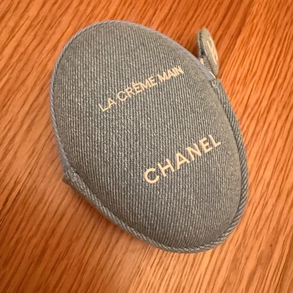 CHANEL Denim La Crème Main Oval Pouch - Blue - Picture 1 of 4